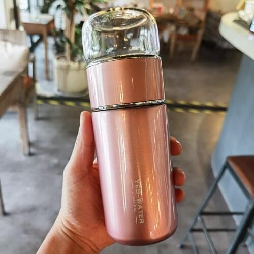 Travel Stainless Steel Thermos Cup Creative With Lid Large Capacity Thermos Outdoor Portable Kubek Termiczny Tea Cup BK50BW