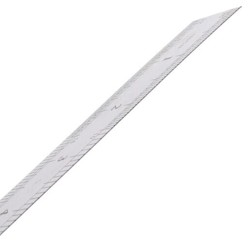 Stainless Steel Double Side Measuring Straight Edge Ruler 60cm Silver Q1JC