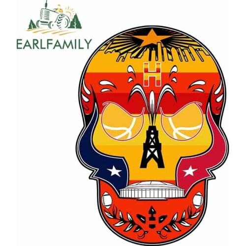EARLFAMILY 13cm x 9.3cm for Sugar Skull Decal Personality Scratch-proof Fine Waterproof Car Stickers for Vehicle Bumper Window