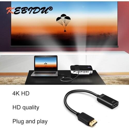 HD 1080P 14K Displayport To HDMI-compatible Adapter Display Port Cable Converter DP To HDMI-compatible Adapter For PC Projector