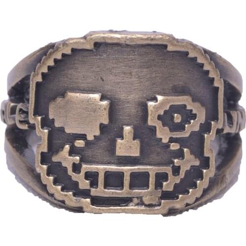 Undertale Sans Finger rings 18mm size 8# Brozen Cosplay Rings Handmade Rings kids Gifts
