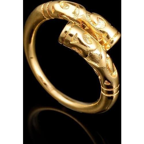 Fashion Stainless Steel Ring Plated Gold Hoop Simple Tail Rings of Men and Women Mens Jewelry Anillos Para Hombre