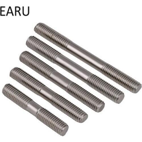 304 Stainless Steel Metric Standard Stud Bolts Screw Rod Tooth Stick Double Head M4*20/50/55/60/70/80/90/110/120/130/140-250mm F