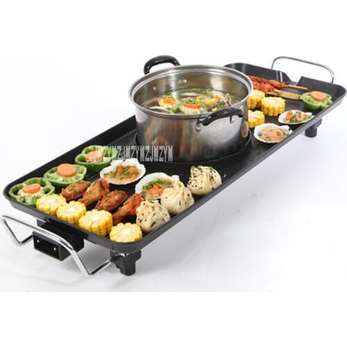 New Multifunctional Barbecue Pits Fondue Electric Hotplate Smokeless Bbq Grill qy-258 Suit 5-10 People 2100W 220V 50HZ Hot Sale