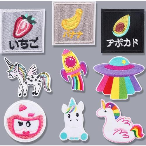DIY Cartoon Car Aircraft Patch Iron On Patches For Clothing Sticker Excavator Embroidered Patches for Children Clothes Applique