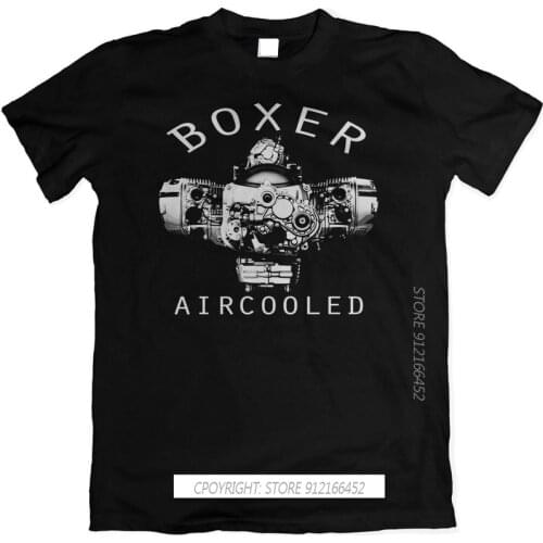 Boxer Motorcycle Aircooled Engine T-Shirts Men Summer O Neck Mens Hipster Cool Crew Neck Casual Tops Men Tees