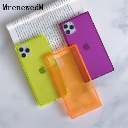 MrenewedM For iPhone 12 Mini 11 Pro Max Fahsion Transparent Silicone Case on iPhon X XR XS Max 6S 7 8 Plus Soft Protection Cover