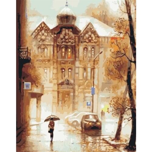 Alliteration True Painting By Numbers For Adults Natural Scenery Acrylic Peinture Pair Number Canvas Drawing Diy Landscape Decor