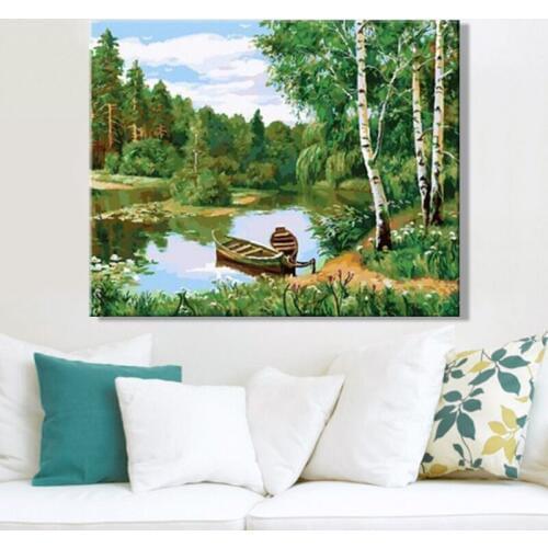 Paint by number art painting by numbers Scenic paintings beautiful Living room decorative hanging pictures Artwork Handmade