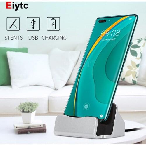 Eiytc Desktop USB Charger Mobile Phone Holder Fast Charging Docking Station for iphone 13 Xiaomi Mi11 Samsung S20E Fast Chargers