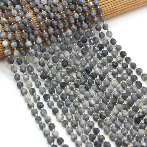 New Beaded Natural Semi-Precious Stones Eagle Eye Beads Irregular Round Faceted Beaded for Jewelry Making DIY Bracelets 6mm