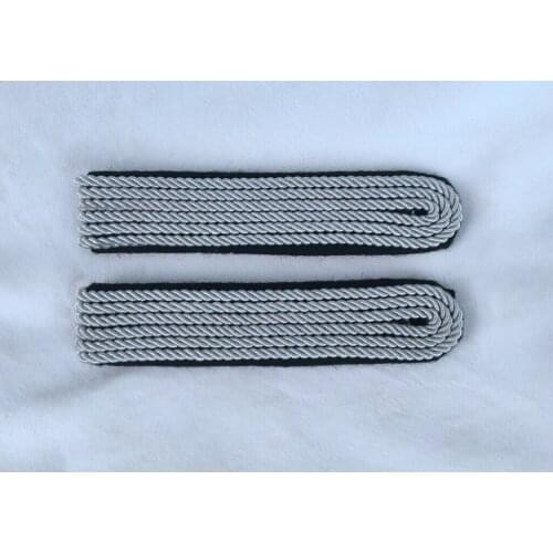 PAIR WWII German Allgemeine Elite Company Officer Shoulder Boards metal wire