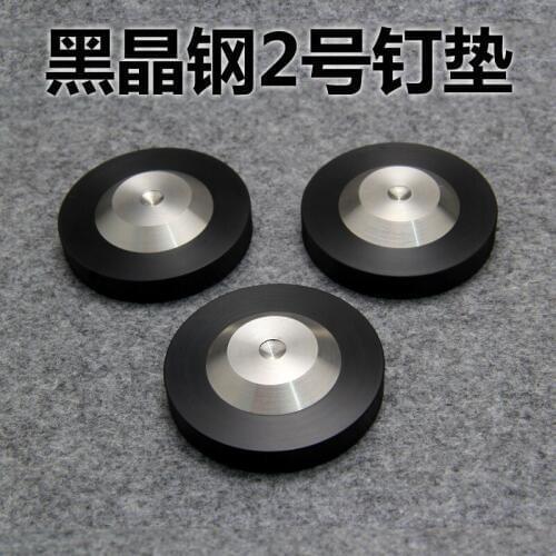 Black silicon steel shock foot nails pad stainless steel cd machine bookshelf French speakers shock absorption 49mm nail