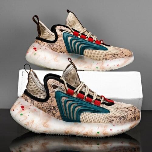 Sport male Fashionable korean 2020 casual leather white shoes breathable Men high platform camouflage Male trainers for vintage