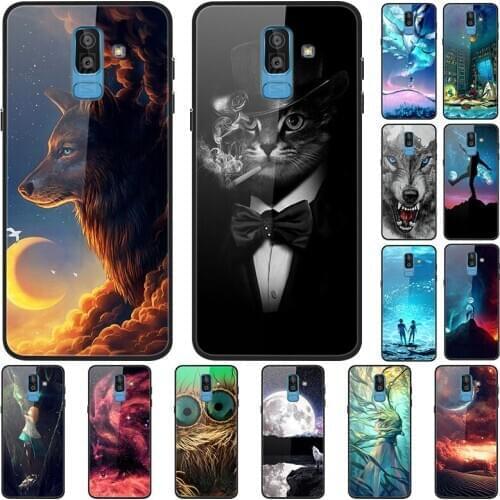 Glass Case For Samsung Galaxy J8 2018 Tempered Glass Phone Case Phone Cover Phone Shell Series 3