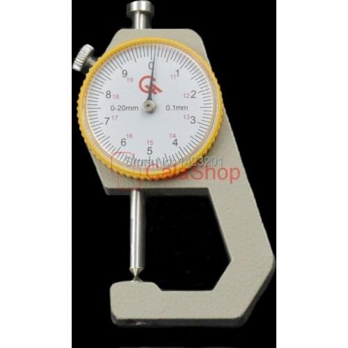 1 Pcs / Lot Pointed Head Thickness Gauge Leather Thickness Meter Tester Tools 0-20mm for Leather Craft