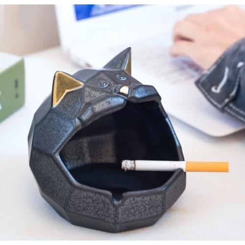 Creative Ceramic Cat Ashtray Home Living Room Coffee Table Vertical Ashtray Gift Boyfriend Ashtray Hotel Decoration Supplies