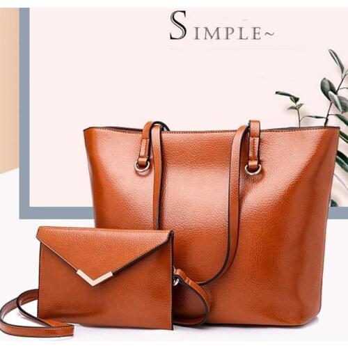 European and American fashion ladies handbags simple and versatile shoulder bag trendy fashion tote bag messenger bag female bag