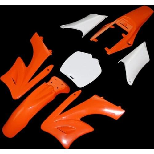 XLJOY Orange & White Plastic Fender Fairing Boday Kits For Chinese 2 Stroke 47cc 49cc Apollo Orion Mini Motor Pit Dirt Bike