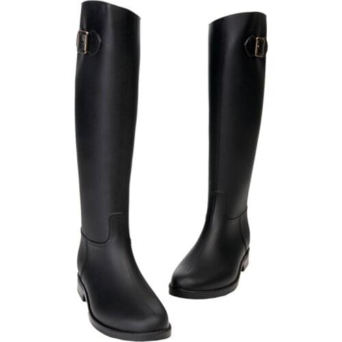 South Korea version of rain shoes high drum fashion waterproof shoes rubber boots Martin rain boots outdoor boots flat boots