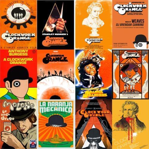 A Clockwork Orange Classic Posters Vivid Color Wall Stickers White Coated Paper Prints Livingroom Bedroom Bar