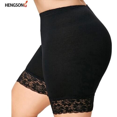 Lace Patchwork Under Shorts For Women Summer Comfortable Thin Pants Under Skirt Lace Hem Plus Size Safety Short Pants
