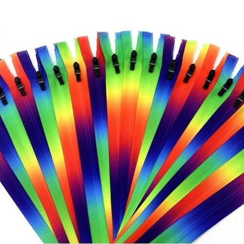 10/20/50pcs 3# Open End 50Cm (20 Inch) Colorful Nylon Zipper, Printed DIY Tailoring,Sewing Craft Garment