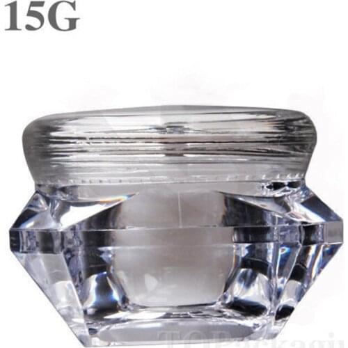 10PCS/LOT-15G Cream Jar,Clear Plastic Eyeshadow Cream Sub-bottling,Small Empty Diamond Shape Cosmetic Container