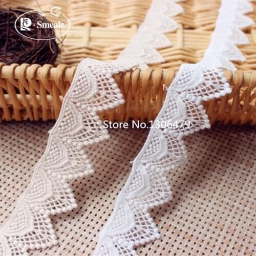 10yards/ Lot Cotton Water Soluble Lace Fabric Lace Wedding Dress Accessories Lace Trim width 3.8cm RS2080