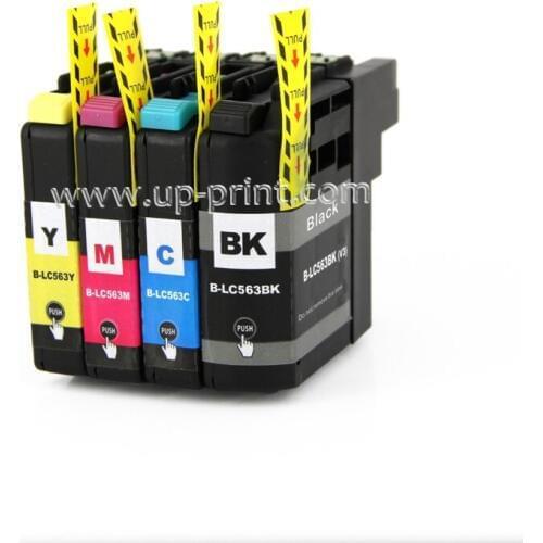 10pk LC563 BK C M Y compatible ink cartridge for Brother MFC-J2510/MFC-J2310/MFC-J3720/MFC-J3520 printe full ink