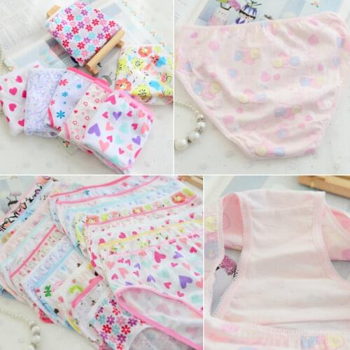 12Pc/Lot Fashion Baby Girls Underwear Cotton Panties Kids Short Briefs Children Underpants 2-12years