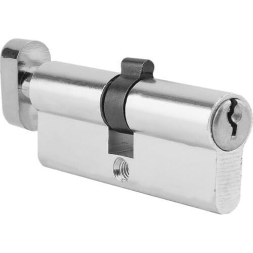 70mm Aluminum Metal Door Lock Cylinder Home Security Anti-Snap Anti-Drill With 3 Keys Silver Tone Set Tools
