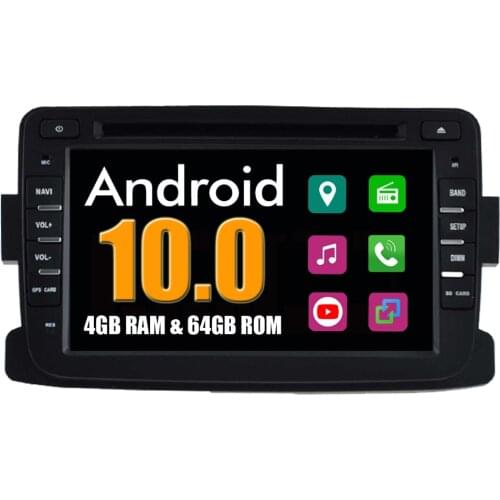 For Renault Dokker Dacia Duster Logan Sandero Android 10 Autoradio Car Radio Stereo DVD GPS Navigation Media Audio Video Player