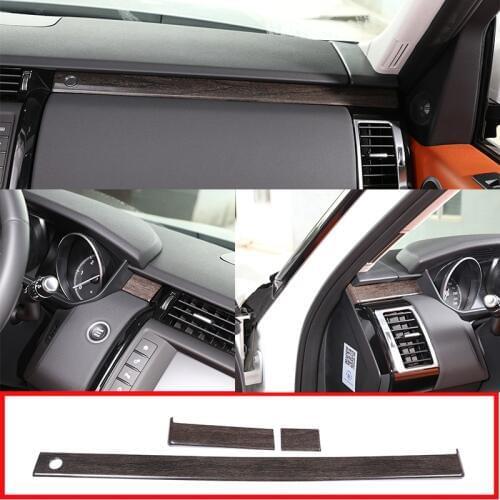 Car Accessories Central Control Instrument Panel Protection Trim For Land Rover Discovery 5 LR5 2017 L462 Oak Wood Grain 3 Pcs