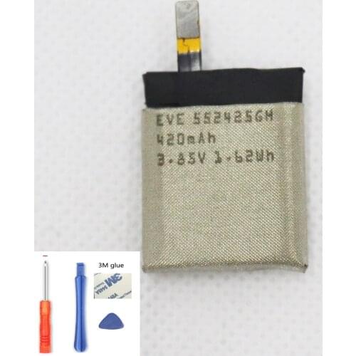 ISUNOO 3.85v 420mah Batteries For XiaoMI COLOR-46 Watch Magic Smart watch Battery With Tools