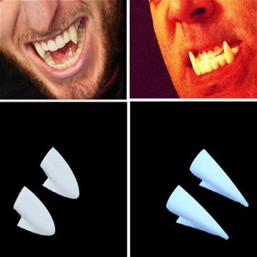 Childrens toys 1Pcs Halloween Props Cosplay Vampire Teeth Dentures Zombie Haunted Party Decoration Halloween Decorations 6Z