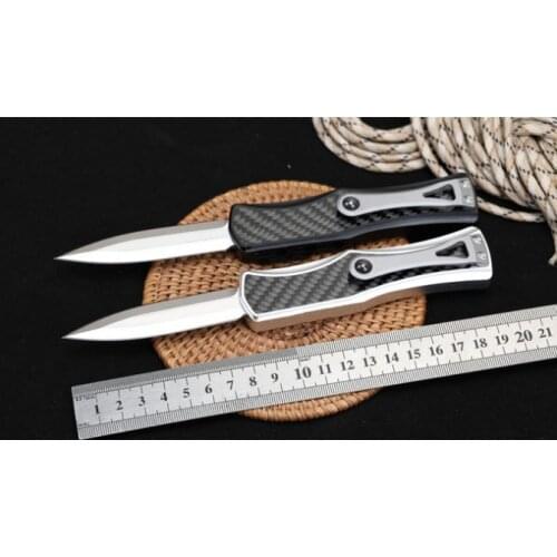 HERA outdoor travel tactical knife D2 steel Carbon fiber + aluminum handle outdoor camping EDC tool kitchen utility pocket knife