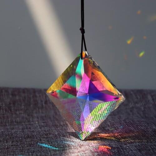 Crystal Hanging Drop Sun Light Catcher Handmade Pendant Home Decoration Windows Wedding Garden Decor Ornament DIY Craft