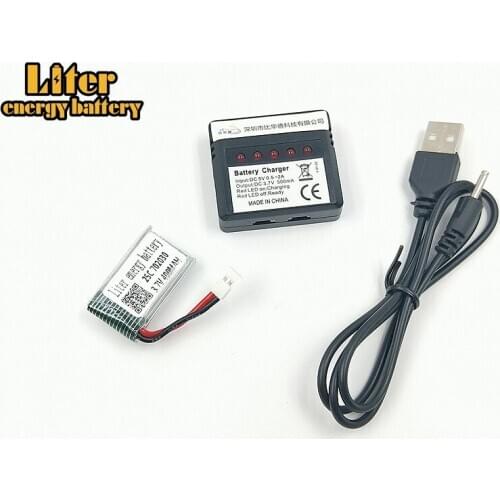3.7V 400mAh 702030 25C Li-Po Battery With 1in5 Charger Set For Eachine E55 FQ777 FQ17W Hubsan H107 X11C H108C U816 v966