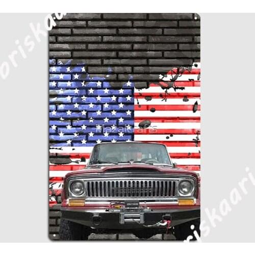 Old Wagoneer Metal Plaque Poster Garage Club Garage Decoration Cinema Garage Customize Tin sign Poster