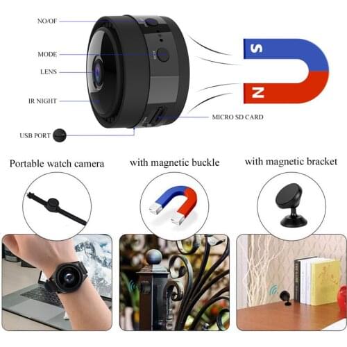 Mini 2MP IP Camera Wireless Outdoor Battery Camera Secret 1080P HD Night Vision Wireless Wifi Network Remote Monitoring Camera