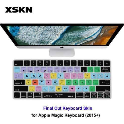 XSKN for Apple Final Cut Pro X Photoshop PS CC Keyboard Skin for iMac Magic Keyboard English Shortcut Hotkey Silicone Smart Skin