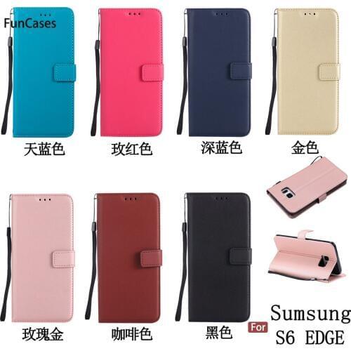 Newest Wallet Phone Case sFor Coverage Samsung S6 Edge Card slot Case Capa Vintage Cep Telefonu Case For Samsung Galaxy G925 Tok