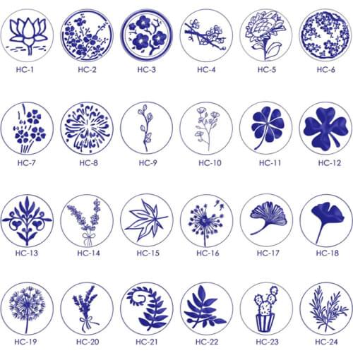 25mm Stamp Head Custom DIY Heads Original Plant Floral Wax Seal Stamps Postage Journal Package Wedding Date Gifts Envelope Tools