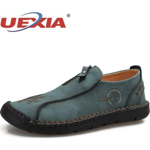 Handmade Large size Business Leisure Leather Shoes Mens 2021 Spring Breathable Youth Soft-soled Fashion Non-slip Sneakers 2022