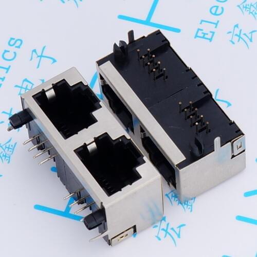 RJ45 socket 8P8C network socket 1*1 1*2 1*4 port shield 8Pin computor