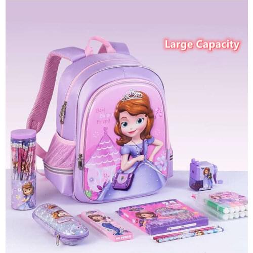 Disney Sofia school bags for girls princess backpack large capacity water proof primary student shoulder bags girl gift Mochilas