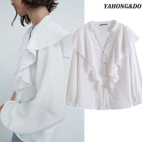 Женские рубашки с рюшами YAHONG&DO China At AliExpress