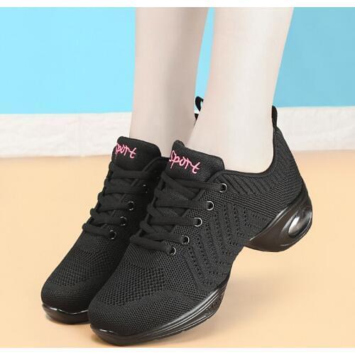 Women Dance Sneakers Soft Sole Jazz Dancing Shoes Zapatos De Baile Ballerine Zapatillas Danza Black White Coupons For Discounts