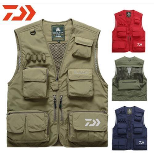 Daiwa Vest Fishing Multi-pocket Vest Men Fishing Vest Photography Outdoor Climbing Breathable Mesh Photography Vest Customizable
